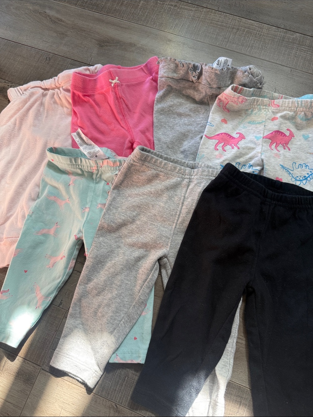 Carter's Girls Leggings Set - Pink, Gray, Black, Mint